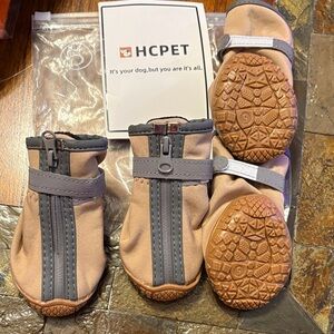 Dog Boots - Tan and Gray